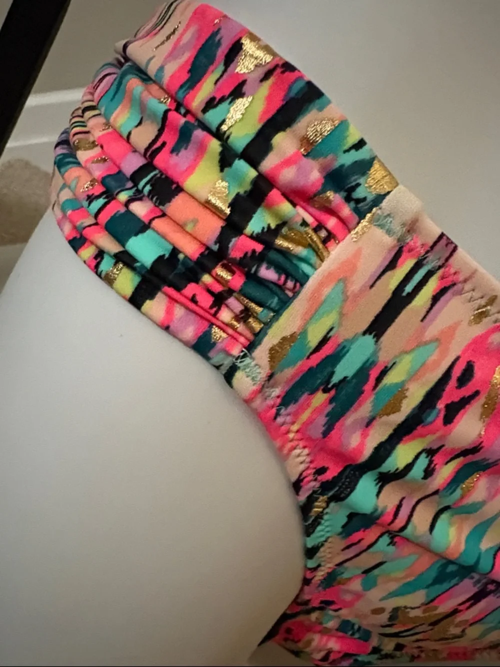 NWT Shade & Shore Neon Abstract Push-Up Bikini set 34DD & XS bottom - Picture 7 of 9